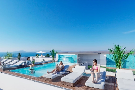 Etagen Apartment in Torrevieja zu verkaufen, Wohnfläche 82 m², Zustand Erstbezug, 2 Schlafzimmer, 2 Badezimmer, Pool, ref.: HA-TON-203-A01-7