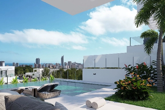 Villa in Finestrat zu verkaufen, Wohnfläche 175 m², Zustand Erstbezug, + fussboden, Klimaanlage, Grundstück 455 m², 3 Schlafzimmer, 3 Badezimmer, Pool, ref.: HA-FIN-106-E01-1
