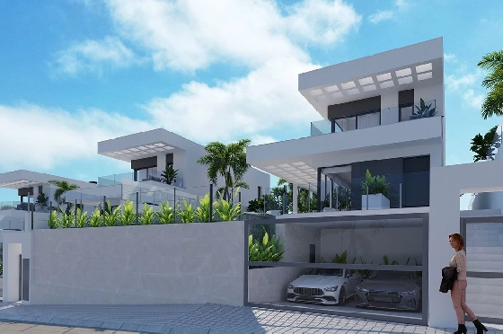 Villa in Finestrat zu verkaufen, Wohnfläche 175 m², Zustand Erstbezug, + fussboden, Klimaanlage, Grundstück 455 m², 3 Schlafzimmer, 3 Badezimmer, Pool, ref.: HA-FIN-106-E01-4
