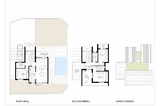 Villa in La Nucia zu verkaufen, Wohnfläche 125 m², Zustand Erstbezug, Klimaanlage, Grundstück 334 m², 3 Schlafzimmer, 3 Badezimmer, Pool, ref.: HA-LNN-110-E01-13