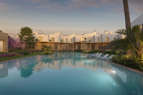 Reihenhaus in El Vergel zu verkaufen, Wohnfläche 74 m², Baujahr 2027, Klimaanlage, Grundstück 36 m², 2 Schlafzimmer, 2 Badezimmer, Pool, ref.: TT-AD-18-8