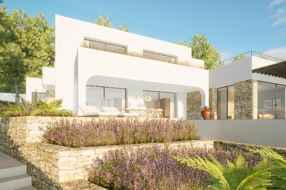 Villa in Moraira zu verkaufen, Wohnfläche 340 m², Baujahr 2024, Klimaanlage, Grundstück 1070 m², 4 Schlafzimmer, 4 Badezimmer, Pool, ref.: AM-12145DR-5