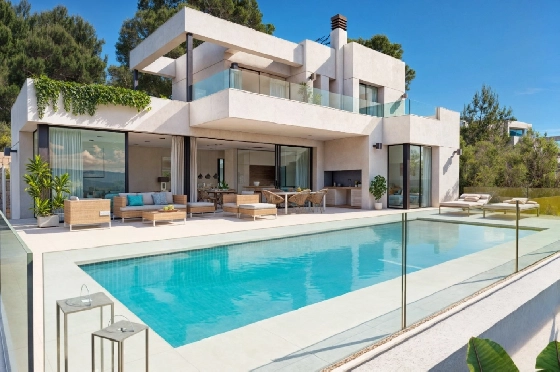 Villa in Calpe zu verkaufen, Wohnfläche 190 m², Baujahr 2025, Klimaanlage, Grundstück 1000 m², 3 Schlafzimmer, 3 Badezimmer, Pool, ref.: AM-12431DA-1