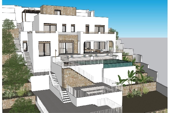 Villa in Benissa zu verkaufen, Wohnfläche 232 m², Baujahr 2025, Klimaanlage, Grundstück 1199 m², 4 Schlafzimmer, 3 Badezimmer, Pool, ref.: AM-12453DR-5