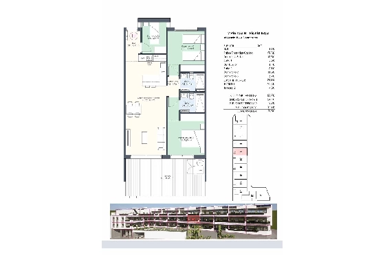 Etagen Apartment in Benijofar zu verkaufen, Wohnfläche 118 m², Zustand Erstbezug, 3 Schlafzimmer, 2 Badezimmer, Pool, ref.: HA-BNN-332-A02-34