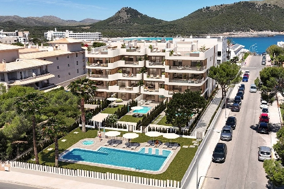 Etagen Apartment in Cala Ratjada zu verkaufen, Wohnfläche 101 m², Zustand Erstbezug, + fussboden, Klimaanlage, 2 Schlafzimmer, 2 Badezimmer, Pool, ref.: HA-MLN-164-A01-2