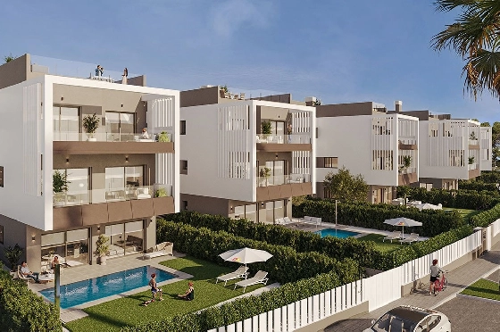 Penthouse Apartment in Colonia de Sant Jordi zu verkaufen, Wohnfläche 379 m², Zustand Erstbezug, + fussboden, Klimaanlage, 3 Schlafzimmer, 2 Badezimmer, Pool, ref.: HA-MLN-163-A03-2