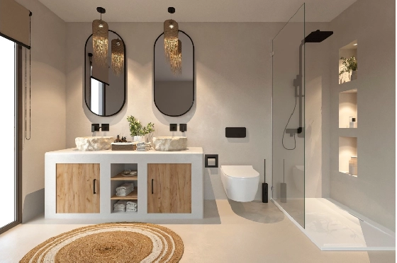 Villa in Javea zu verkaufen, Wohnfläche 200 m², Baujahr 2025, Klimaanlage, Grundstück 1000 m², 4 Schlafzimmer, 3 Badezimmer, Pool, ref.: AM-12500DR-5