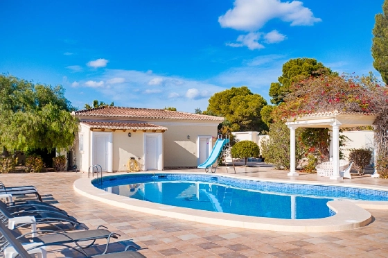 Villa in Moraira zu verkaufen, Wohnfläche 466 m², Baujahr 2005, Klimaanlage, Grundstück 2040 m², 5 Schlafzimmer, 5 Badezimmer, Pool, ref.: AM-12515DR-10