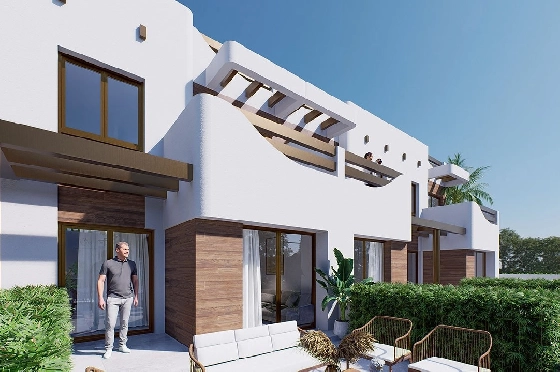 Erdgeschoss Apartment in Torre de la Horadada zu verkaufen, Wohnfläche 85 m², Zustand Erstbezug, 2 Schlafzimmer, 2 Badezimmer, Pool, ref.: HA-THN-450-A01-11