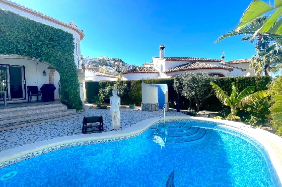 Villa in Pedreguer(Monte Solana) zu verkaufen, Wohnfläche 87 m², Baujahr 1999, Zustand gepflegt, + Ofen, Klimaanlage, Grundstück 426 m², 3 Schlafzimmer, 3 Badezimmer, Pool, ref.: AS-2425-22