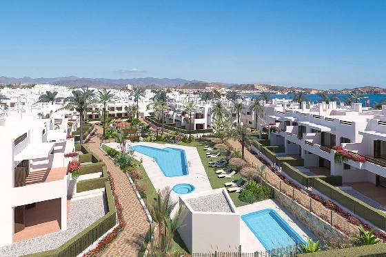 Erdgeschoss Apartment in San Juan de los Terreros zu verkaufen, Wohnfläche 136 m², Zustand Erstbezug, Klimaanlage, 3 Schlafzimmer, 2 Badezimmer, Pool, ref.: HA-STN-145-A03-2
