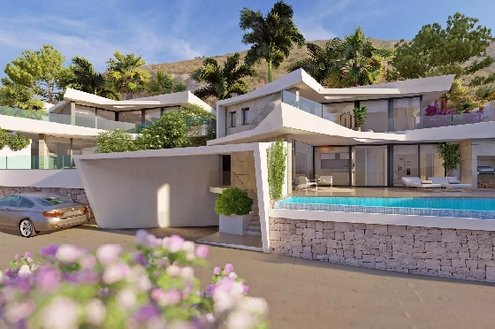 Villa in Benitachell zu verkaufen, Wohnfläche 226 m², Baujahr 2024, Klimaanlage, Grundstück 270 m², 3 Schlafzimmer, 3 Badezimmer, Pool, ref.: AM-12202NS-2