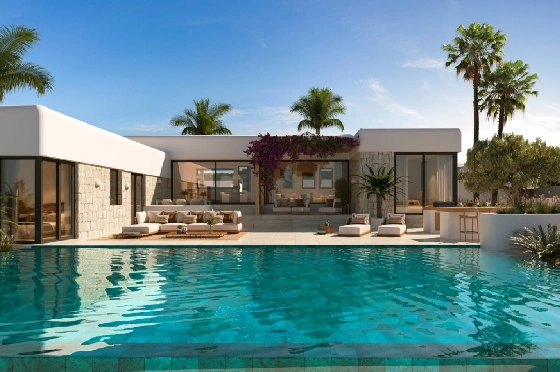 Villa in Javea zu verkaufen, Wohnfläche 150 m², Baujahr 2025, Klimaanlage, Grundstück 978 m², 3 Schlafzimmer, 2 Badezimmer, Pool, ref.: AM-12538DR-1