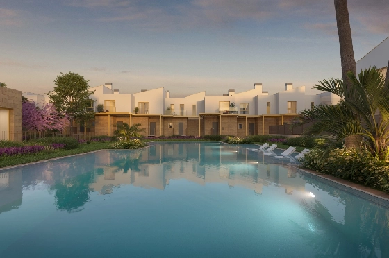 Reihenhaus in El Vergel zu verkaufen, Wohnfläche 92 m², Baujahr 2027, Klimaanlage, Grundstück 135 m², 3 Schlafzimmer, 3 Badezimmer, Pool, ref.: TT-AD-11-3