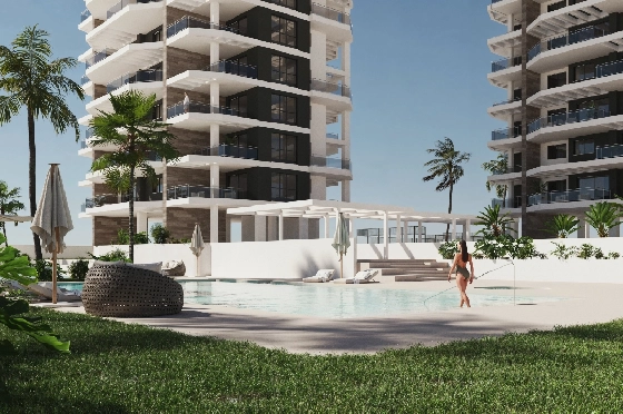 Apartment in Calpe zu verkaufen, Wohnfläche 82 m², Klimaanlage, Grundstück 25 m², 2 Schlafzimmer, 2 Badezimmer, Pool, ref.: GE-J16A-3