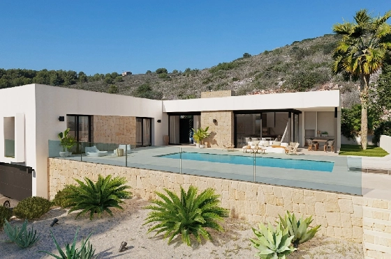 Villa in Benitachell zu verkaufen, Wohnfläche 206 m², Baujahr 2026, Klimaanlage, Grundstück 689 m², 3 Schlafzimmer, 3 Badezimmer, Pool, ref.: AM-12605DA-1
