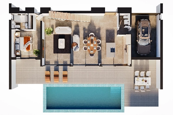 Villa in Calpe zu verkaufen, Wohnfläche 273 m², Baujahr 2025, Klimaanlage, Grundstück 1180 m², 3 Schlafzimmer, 3 Badezimmer, Pool, ref.: AM-12625DA-7
