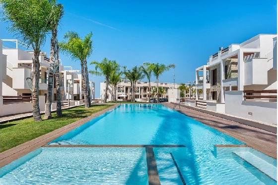 Erdgeschoss Apartment in Torrevieja zu verkaufen, Wohnfläche 100 m², Zustand Erstbezug, 3 Schlafzimmer, 2 Badezimmer, Pool, ref.: HA-TON-159-A03-1