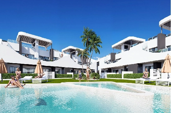 Erdgeschoss Apartment in San Fulgencio zu verkaufen, Wohnfläche 133 m², Zustand Erstbezug, 3 Schlafzimmer, 2 Badezimmer, Pool, ref.: HA-SFN-131-A03-1