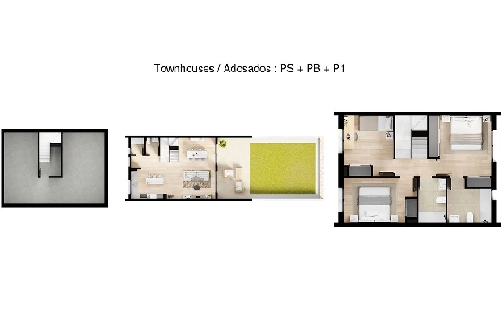 Reihenhaus in Finestrat zu verkaufen, Wohnfläche 256 m², Zustand Erstbezug, Klimaanlage, 3 Schlafzimmer, 2 Badezimmer, Pool, ref.: HA-FIN-381-R02-14