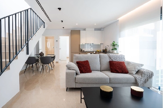 Doppelhaushälfte in La Marina zu verkaufen, Wohnfläche 99 m², Zustand Erstbezug, Klimaanlage, Grundstück 137 m², 3 Schlafzimmer, 3 Badezimmer, Pool, ref.: HA-MAN-253-D01-10