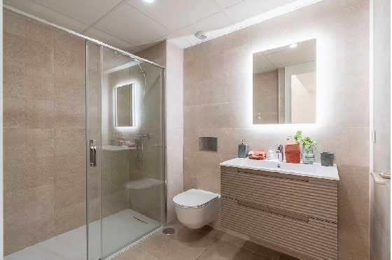 Reihenhaus in La Nucia zu verkaufen, Wohnfläche 157 m², Zustand Erstbezug, Klimaanlage, 4 Schlafzimmer, 3 Badezimmer, Pool, ref.: HA-LNN-130-R01-25