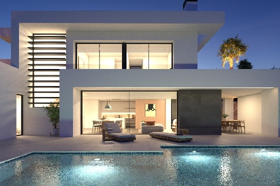 Villa in Benitachell(Benitatxell) zu verkaufen, Wohnfläche 215 m², Grundstück 824 m², 3 Schlafzimmer, 4 Badezimmer, Pool, ref.: VA-23232-1