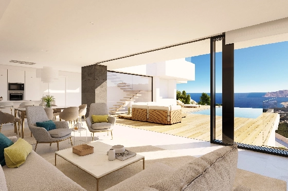 Villa in Benitachell(Cumbre del Sol) zu verkaufen, Wohnfläche 193 m², Grundstück 880 m², 3 Schlafzimmer, 3 Badezimmer, Pool, ref.: VA-24412-3
