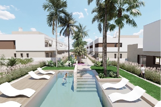 Penthouse Apartment in Los Alcazares zu verkaufen, Wohnfläche 145 m², Zustand Erstbezug, 3 Schlafzimmer, 2 Badezimmer, Pool, ref.: HA-LAN-451-A02-1