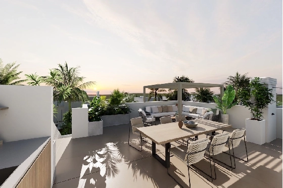 Penthouse Apartment in Los Alcazares zu verkaufen, Wohnfläche 145 m², Zustand Erstbezug, 3 Schlafzimmer, 2 Badezimmer, Pool, ref.: HA-LAN-451-A02-13