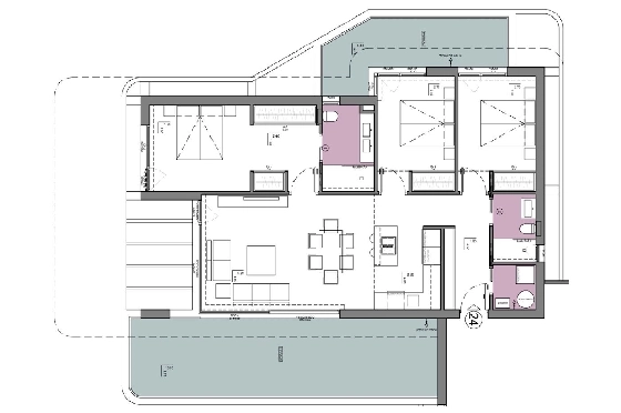 Etagen Apartment in Calpe zu verkaufen, Wohnfläche 133 m², Zustand Erstbezug, + fussboden, Klimaanlage, 3 Schlafzimmer, 2 Badezimmer, Pool, ref.: HA-CAN-160-A02-16