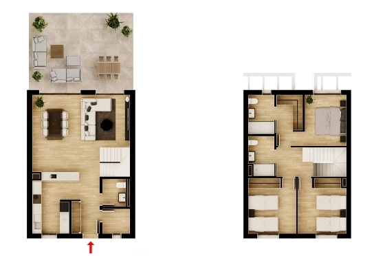 Apartment in Monforte Del Cid(Alenda Golf) zu verkaufen, Wohnfläche 81 m², Grundstück 162 m², 2 Schlafzimmer, 2 Badezimmer, Pool, ref.: TW-ALLURE-2-19