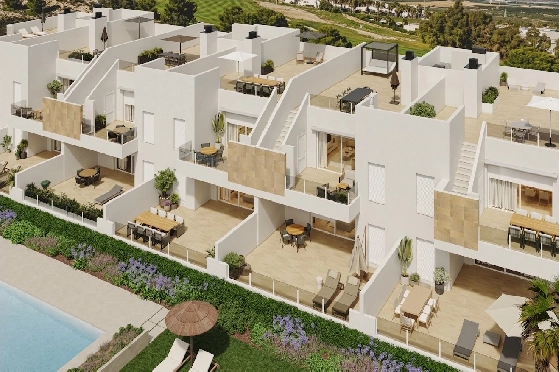 Erdgeschoss Apartment in Algorfa zu verkaufen, Wohnfläche 162 m², Zustand Erstbezug, Klimaanlage, 3 Schlafzimmer, 2 Badezimmer, Pool, ref.: HA-ARN-116-A02-1