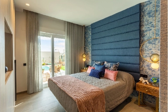 Doppelhaushälfte in Algorfa zu verkaufen, Wohnfläche 200 m², Zustand Erstbezug, Klimaanlage, Grundstück 450 m², 3 Schlafzimmer, 2 Badezimmer, Pool, ref.: HA-ARN-115-D01-12