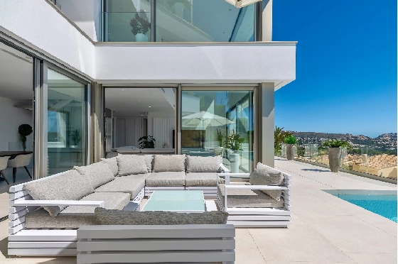 Villa in Moraira zu verkaufen, Wohnfläche 370 m², Baujahr 2022, Klimaanlage, Grundstück 813 m², 4 Schlafzimmer, 4 Badezimmer, Pool, ref.: AM-12683DR-1