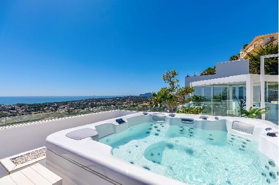 Villa in Moraira zu verkaufen, Wohnfläche 370 m², Baujahr 2022, Klimaanlage, Grundstück 813 m², 4 Schlafzimmer, 4 Badezimmer, Pool, ref.: AM-12683DR-15