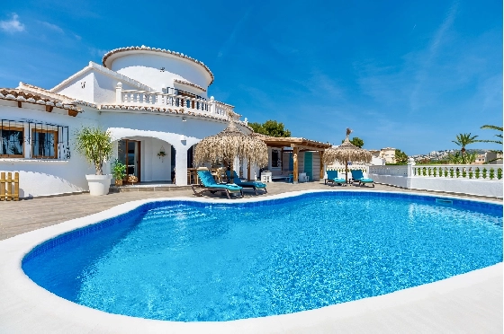 Villa in Moraira zu verkaufen, Wohnfläche 290 m², Baujahr 2003, + Ofen, Klimaanlage, Grundstück 847 m², 3 Schlafzimmer, 3 Badezimmer, Pool, ref.: AM-12692DR-6
